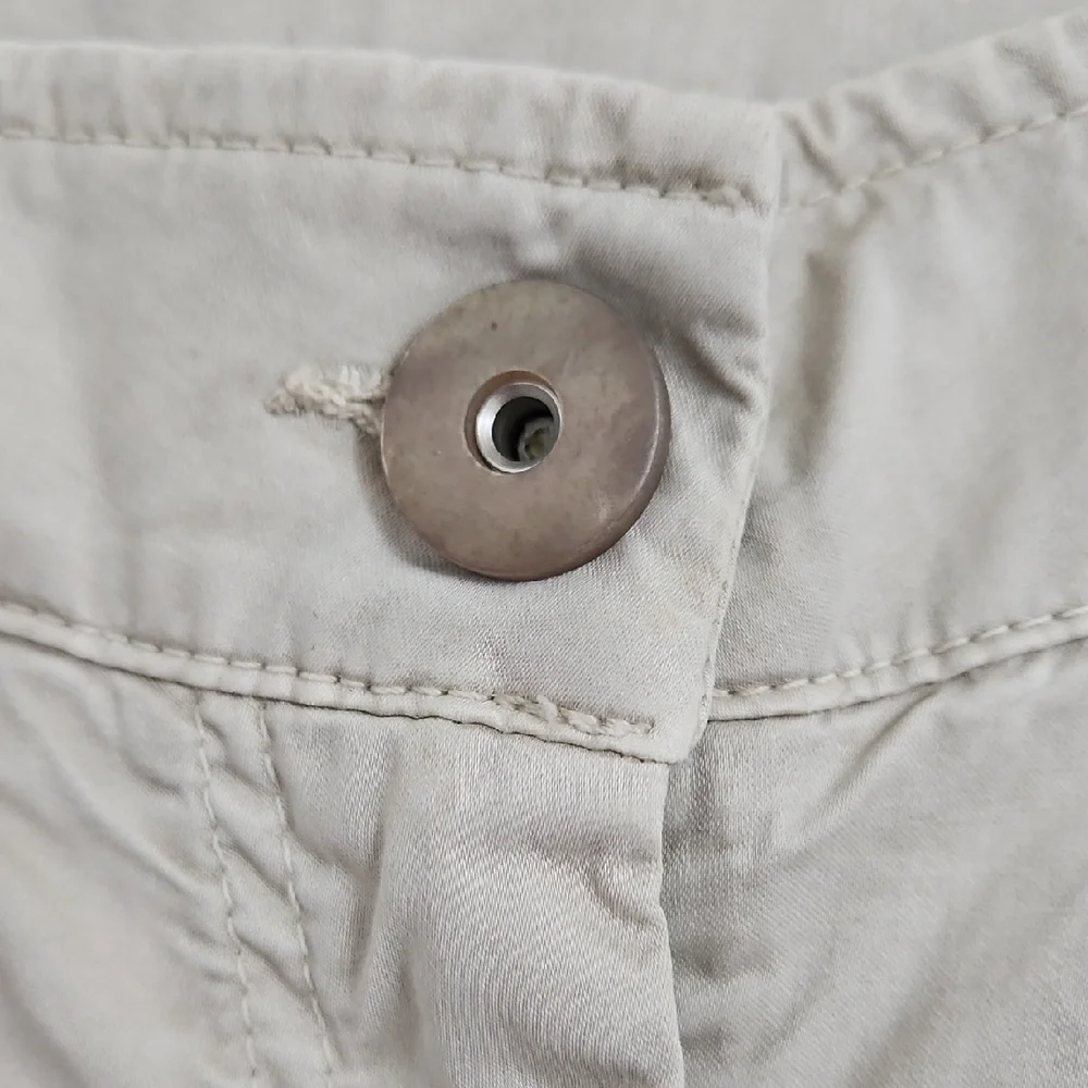 Brunello Cucinelli Women's Beige Tapered Straight Leg Pleated Pants 42 US 6 - Picture 6 of 15